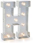 Darice Silver Metal Marquee Letter – H-9.87” Tall, Galvanized Finish