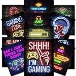 12Pcs Neon Gaming Posters,Gaming Ro