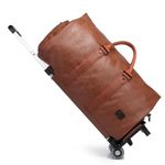 Rolling Garment Bags,Garment Bag with Wheels Travel Garment Bag with Shoe Compartment Rolling Duffle Bag with Wheels, Brown