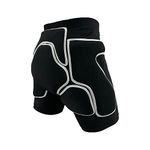 Padded Shorts for Men, Butt Pads for Skating, Padded Compression Tights for Rugby, Bike, Ski, Baseball, Contacts Sports(S, Grey)