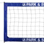 Park & Sun Sports Regulation Size Indoor/Outdoor Professional Volleyball Net with Steel Cable Top and Bottom, Blue