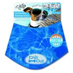 All for Paws chill-out ice bandanna, cooling scarf for dogs, M, dog jewellery, summer cloth