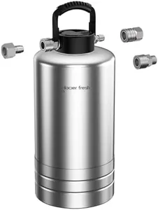 GLACIER FRESH Portable RV Water Softener, 16,000 Grain with Stainless Steel Garden Hose Quick Connects for RVs, Trailers, Boats, Mobile Car Washing, Pressure Washing