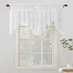 No. 918 Polyester Floral S. Lichtenberg Alison 58 by 32-Inch Valance, White