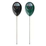 2 Packs Soil Moisture Meter, Plant Water Meter Moisture Meter for House Plants, Soil Tester Test Kit Soil Hygrometer Sensor for Garden Lawn Farm Indoor & Outdoor Use, No Battery Required (Black&Green)