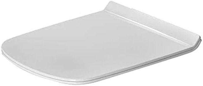 Duravit DuraStyle Toilet Seat with Soft Close Mechanism, Duroplast Toilet Lid with Stainless Steel Hinges, White