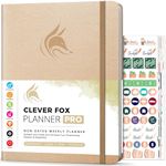 Clever Fox Planner PRO – Weekly & Monthly Life Planner to Increase Productivity, Time Management and Hit Your Goals – Organizer, Gratitude Journal – Undated – 8.5 x 11" – Lasts 1 Year (Pearl)