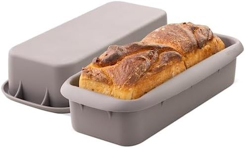 GOURMEO Molde Silicona Bizcocho - Molde Silicona Rectangular Flexible y Antiadherente de 30 cm - Para Panes Bizcochos Pasteles de hasta 1 kg - Apto lavavajillas - Gris