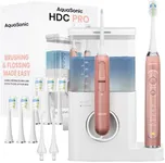 AquaSonic Home Dental Center PRO – Brushing & Flossing Made Easy – Brush & Floss – Power Toothbrush & Water Flosser – Whiter Teeth & Healthier Gums