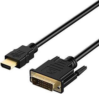 T Tersely HDMI to DVI Cable, 2M / 6.6Ft 1080P Full HD Resolution High Speed Bi-Directional DVI-D 24+1 Male to HDMI Male Adapter, for LCD and LED monitors, Xbox One, PS4 PS3, TV Box, etc.