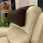 AmazeCov Headrest Pillow with Pearl Cotton Filling - Non-Slip Headrest Cushion for Recliners, Sofas and Loveseats (Chocolate)