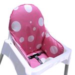 ZARPMA Cushion Compatible for IKEA Antilop Highchair, New Version Baby Highchair Seat Covers, Washable Foldable, Child Chair Insert Mat Padding (Pink)