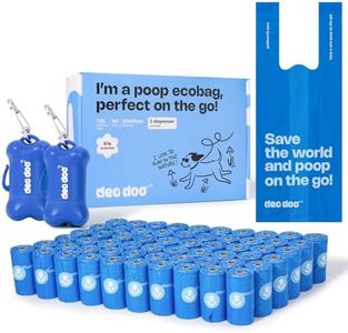 Deo Doo Dog Poop Bags with Handles 60 Rolls 720 Counts Big Sizes Leak Proof and Extra Thick Waste Bags Refill Rolls for Walking Small Medium Large Dogs Cats Litter With 2 Dispensers Iris Scented