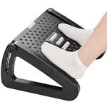 HEETA Foot Rest Under Desk, Adjustable Height Footrest Ergonomic Foot Stool with Massager Function for Office and Home