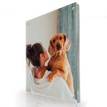 Display Stands Photo Block Frame - Freestanding Magnetic - Home Decor, Art, Posters (DSL5/+) (10'' x 8'' (254mm x 203mm)), Clear