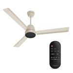 Crompton Energion Nucleoid 1200mm BLDC Ceiling Fan | Remote Control | BEE 5 Star Energy Rated | High Air Delivery | 4 Years Manufacturer Warranty | Ivory
