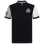 Newcastle United FC Official Gift Mens Contrast Sleeve Polo Shirt Black XXL