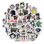 Gorilla Stickers - Alternative Hip Hop Band Stickers, Gorr Stickers for Adults, British Music Band, 36 Pieces of Water Bottle Stickers Strong Adhesive and Waterproof Skateboard Decals and Guitar Sticker