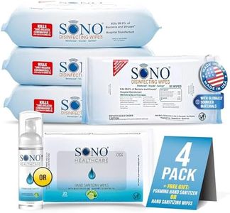 SONO Disinfecting Wipes - Medical-Grade, Alcohol-Free, No Bleach - Multi-Surface Cleaning Wipes
