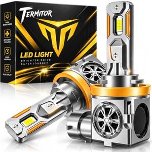 Termitor High Performance H11H9 Bulbs, 130,000LM Insane Brightness Off Road Light, Compact 1:1 Original Size, Working Lifespan, Cool Daylight 6500K, Tool-Free Quick Installation Fog Bulb UTV ATV