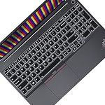 Keyboard Cover for Lenovo Thinkpad E15 Gen 4 3 2 1, L15 Gen 3 2 1, T15 Gen 2, P15S P52 P52S P72 P53 P73 P15v Gen 3 2 1, Thinkpad T590 E580 E590 E595 T570 T580 Keyboard Skin Protector - Black