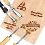 Bliver Custom Branding Iron for Wood Personalized Electric Logo Metal Branding Iron Durable Leather Iron Stamp Wedding Gift Handcrafted by Design for Meat Wood Paper Plastic-4"