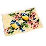 TrusMe 3D Flower Bird Latch Hook Rug Kits Canvas Printing for Needlework Crochet Needle for Carpet Embroidery