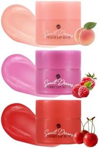 Sweet Dreams Mini Lip Mask 5g (3 Set)- Nourishing, Plumping and Hydrating Lip Balm | Vegan Lip Sleeping Mask | Korean beauty | Hyaluronic Acids + Vitamin C + Shea Butter + Antioxidants l Cherry+Berry+Peach