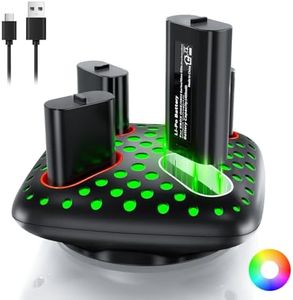 Rechargeable Battery Packs for Xbox Controller, 4X5180mWh Xbox Series X|S, One S/X/Elite Controllers Accessories (Style 1)