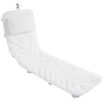 Full Body Spa Bath Pillow Mat, Luxury Soft Quilted Bathtub Cushion Mattress with Large Non Slip Suction Cups, Comfort Head Rest and Back & Tailbone Support, Quick Drying and Anti Bacteria