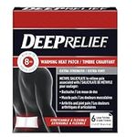 Deep Relief Extra Strength Warming Heat Pain Relief Patch, Treat Sore Muscles and Joints, 6 count