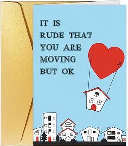 Spercy Funny Moving Card, Congrats New House Card, Housewarming Card, Going Away Gift, Funny Card for Neighbor, It's Rude That You're Moving But OK