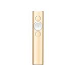 Logitech Spotlight Wireless Presentation Remote, 2.4 GHz and Bluetooth, USB-Receiver, Digital Laser Pointer, 30-Meter Operating Range, Dual Connectivity, Timer, PC/Mac/Android/iOS - Gold/White