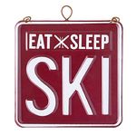 Darice Eat Sleep Ski Metal Wall Sign