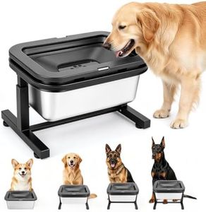 AOFANPET 2.7 Gal Raised Anti-Splash Dog Bowl with 4 Adjustable Height Stand