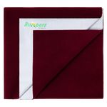 Bumpers Waterproof Quick Dry Sheet for Baby| Bed Pad Extra Absorbent Washable Matress Protector| Baby Bed Protector Sheet for Toddler Children (Maroon, Small (70x50 cm))