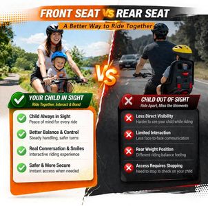 UrRider Front Mounted Child Bike Seat – Tool-Free, Foldable, Ultra-Light for Toddlers 2–6 Years