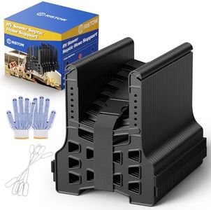 RISTOW RV Sewer Hose Support 15 Feet, 𝐇𝐞𝐢𝐠𝐡𝐭-𝐀𝐝𝐣𝐮𝐬𝐭𝐚𝐛𝐥𝐞 ABS Sewer Hose Support for RV Camper, Easy to Set Up Quick Setup and Collaps Protects and Supports The RV Sewer Hose