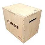 Synergee 3 in 1 Wood Plyometric Box for Jump Training and Conditioning. Wooden Plyo Box All in One Jump Trainer. Size - 16/14/12