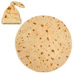 Burrito Swaddle Blanket Tortilla Baby Blanket and Hat, 90cm Soft Flannel Baby Burritos Safe Shower Blanket