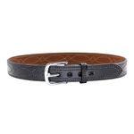 Bianchi Unisex's B12 Fancy Stitched Belt, 1.5" Width, Black Finish, Chrome Buckle, SZ40, Size 40