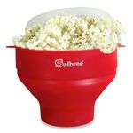 Original Salbree Microwave Popcorn Popper, Silicone Popcorn Maker, Collapsible Bowl - The Most Colors Available (Red)…