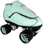 VNLA Mint Jam Skates | Quad Roller Skates from Vanilla - Indoor Speed Skates - Leather - for Tricks and Rhythm Skating (Mens 12)