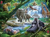 Ravensburger Jungle Families 100 Piece Jigsaw Puzzle with Extra Large Pieces for Kids Age 6 Years & Up