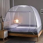 Jsanh Mosquito Net for Bed Large Pop UP Mosquito Netting with Bottom for Twin Queen King Size Bed Foldable Mosquito Nets for Baby Adults 80 x 72 x 60 inch