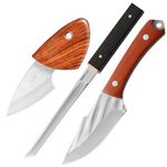 Captoola Pocket Knife Good Gift for Outdoor and Everyday Carry Stainless Steel Ultra Sharp Pocket Chef Knife Peeling Utility Knife Meat Cleaver Knife Professional Knife (Set of 3)