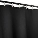 EverTrack Room Divider Curtains - Blackout Curtains for Ceiling Curtain Track to Divide a Room or Create a Private Space - 100% Opaque Light-Blocking - Handcrafted in The USA - Black, 54” W x 84” H