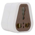 CONA 2496 X5 3 Pin Converter 6A/16A 240V, White|3 Pin Adapter|3 Pin Conversion Plug|Universal Plug|Travel Adapter|3 Pin Socket, medium