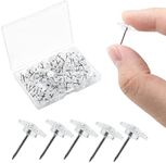 LAGEBONA 120 Count Push Pins,Clear Thumb Tacks Suitable for School, Office, Cork Board,Wall Hanging, Bulletin Board