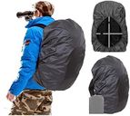 Joy Walker Backpack Rain Cover Waterproof Breathable Suitable for Hiking/Camping/Traveling (black, Middle (for 30-40L backpack))